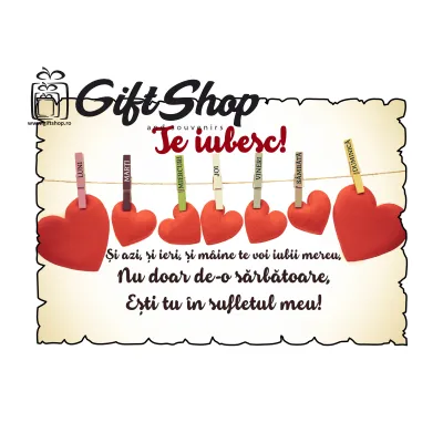 Te iubesc si azi si ieri si maine, magnet frigider mgs061